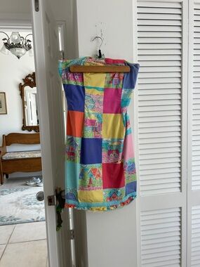 Lilly Pulitzer Patchwork Mini Skirt in Pink, Yellow, Blue, Green, Orange